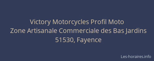 Victory Motorcycles Profil Moto