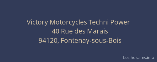 Victory Motorcycles Techni Power