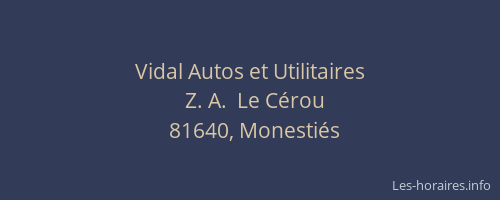 Vidal Autos et Utilitaires