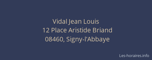 Vidal Jean Louis