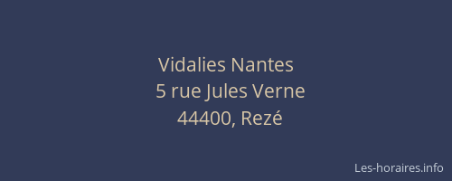 Vidalies Nantes
