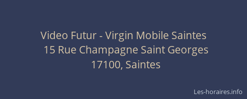 Video Futur - Virgin Mobile Saintes