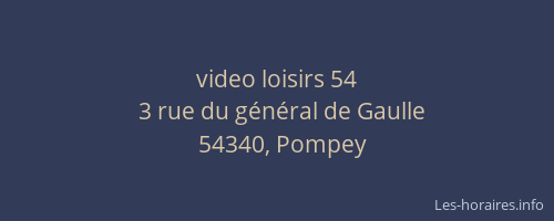 video loisirs 54