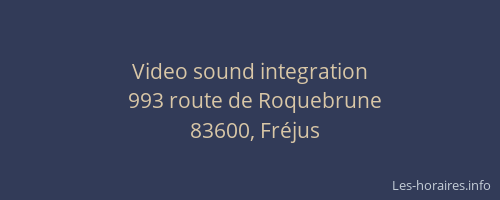 Video sound integration