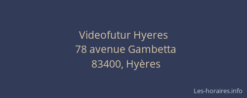 Videofutur Hyeres