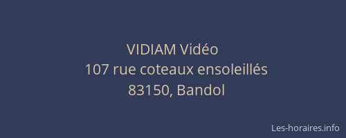 VIDIAM Vidéo