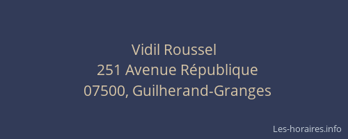 Vidil Roussel