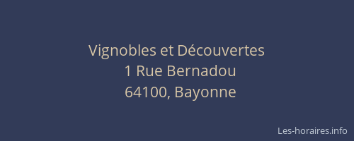 Vignobles et D&eacute;couvertes