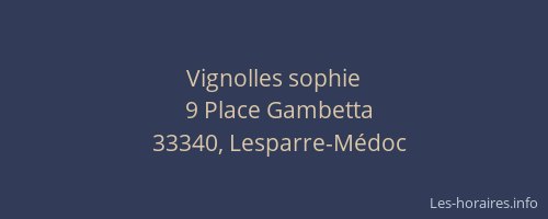 Vignolles sophie
