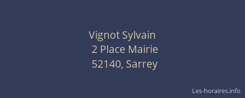Vignot Sylvain