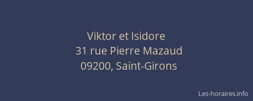 Viktor et Isidore