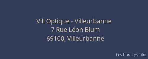 Vill Optique - Villeurbanne