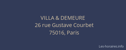VILLA & DEMEURE