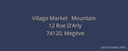 Village Market   Mountain