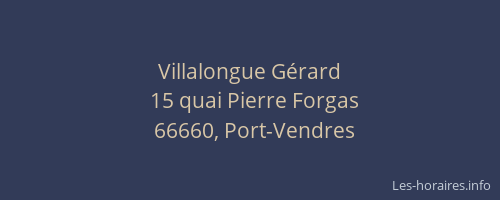 Villalongue G&eacute;rard