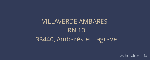VILLAVERDE AMBARES