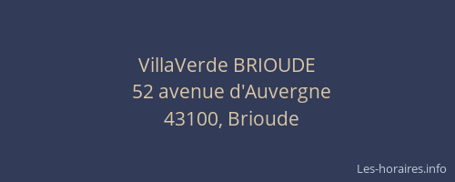 VillaVerde BRIOUDE