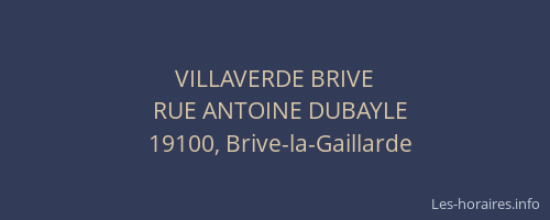 VILLAVERDE BRIVE