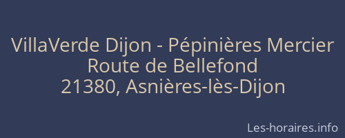 VillaVerde Dijon - Pépinières Mercier