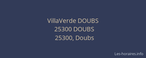 VillaVerde DOUBS