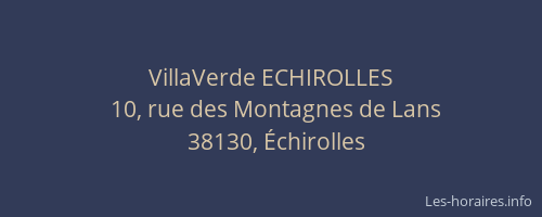 VillaVerde ECHIROLLES