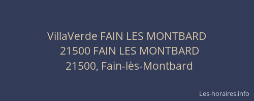 VillaVerde FAIN LES MONTBARD