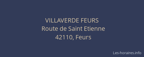VILLAVERDE FEURS
