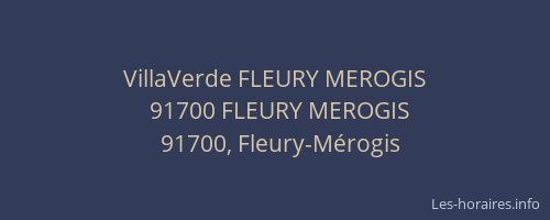 VillaVerde FLEURY MEROGIS