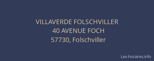 VILLAVERDE FOLSCHVILLER