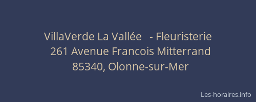 VillaVerde La Vallée   - Fleuristerie