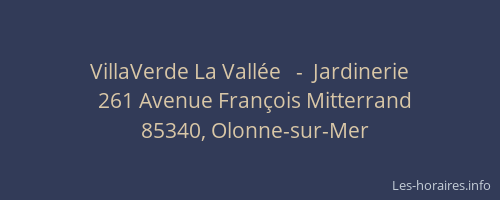 VillaVerde La Vallée   -  Jardinerie