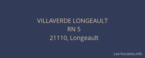 VILLAVERDE LONGEAULT
