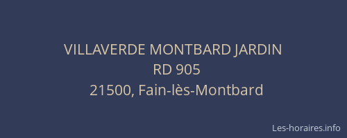VILLAVERDE MONTBARD JARDIN