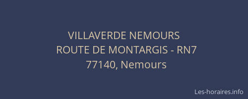 VILLAVERDE NEMOURS