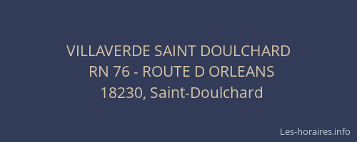 VILLAVERDE SAINT DOULCHARD
