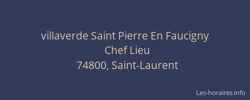 villaverde Saint Pierre En Faucigny