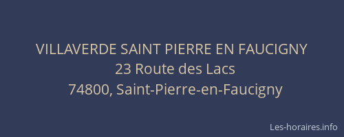 VILLAVERDE SAINT PIERRE EN FAUCIGNY