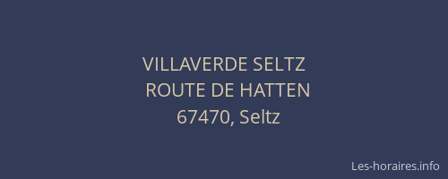 VILLAVERDE SELTZ