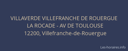 VILLAVERDE VILLEFRANCHE DE ROUERGUE