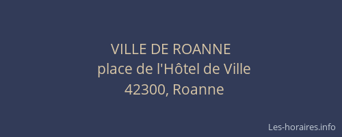 VILLE DE ROANNE