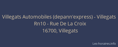 Villegats Automobiles (depann'express) - Villegats