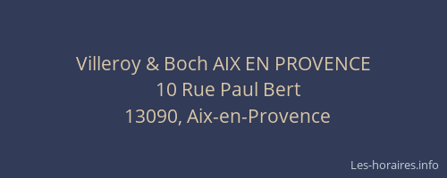 Villeroy & Boch AIX EN PROVENCE
