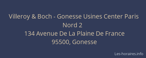 Villeroy & Boch - Gonesse Usines Center Paris Nord 2