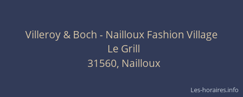 Villeroy & Boch - Nailloux Fashion Village