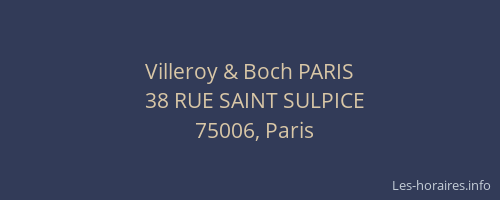 Villeroy & Boch PARIS