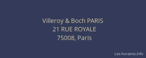 Villeroy & Boch PARIS