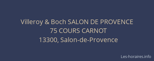 Villeroy & Boch SALON DE PROVENCE