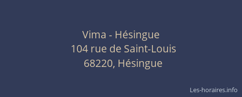 Vima - Hésingue