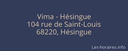 Vima - Hésingue