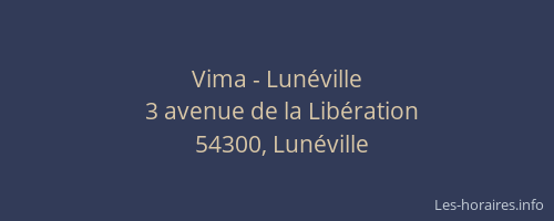 Vima - Lun&eacute;ville